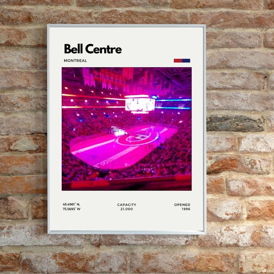 Bell Centre Montreal Poster | Montreal Canadiens Stadium Print | Hockey Arena thumbnail 2