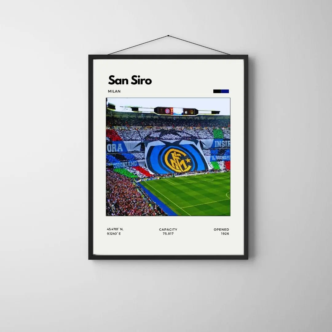 San Siro  Minimalist Stadium Poster | Inter Milan Print thumbnail 3