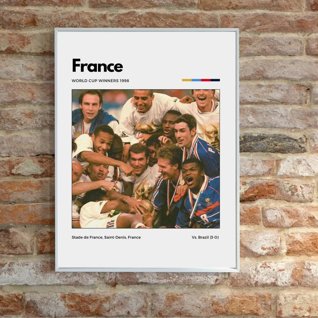 France 1998 World Cup Champions Poster | Soccer Wall Art thumbnail 5