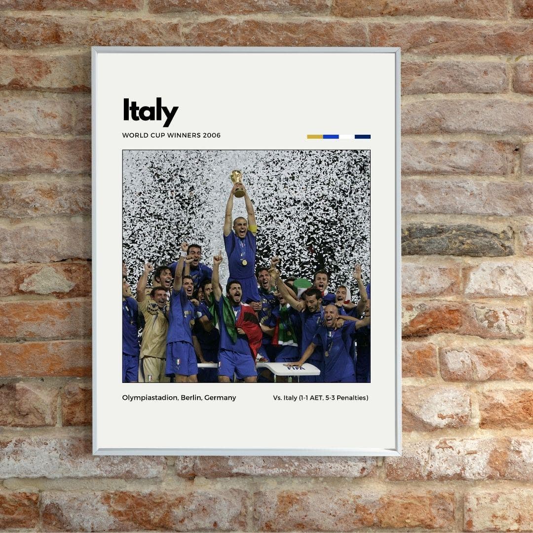 Italy 2006 World Cup Champions Poster | Soccer Wall Art thumbnail 2