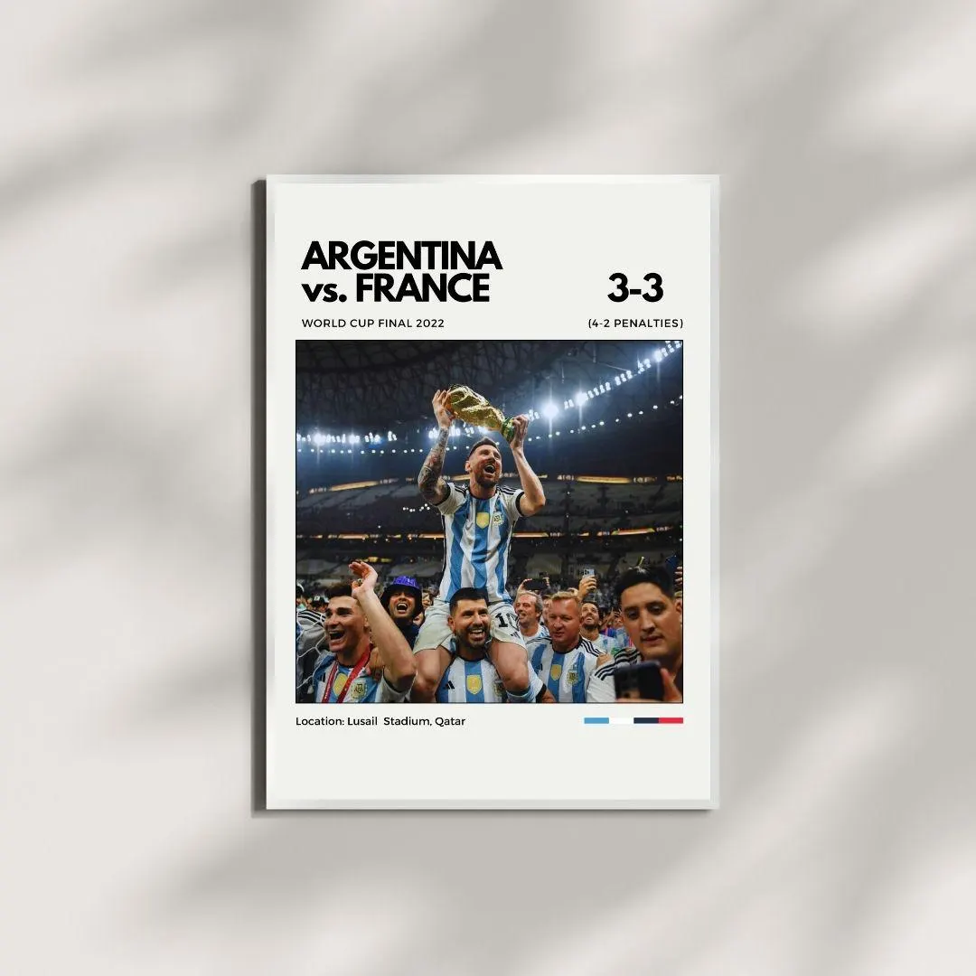 Argentina vs France 2022 World Cup Final Poster | Messi World Champions Print thumbnail 4