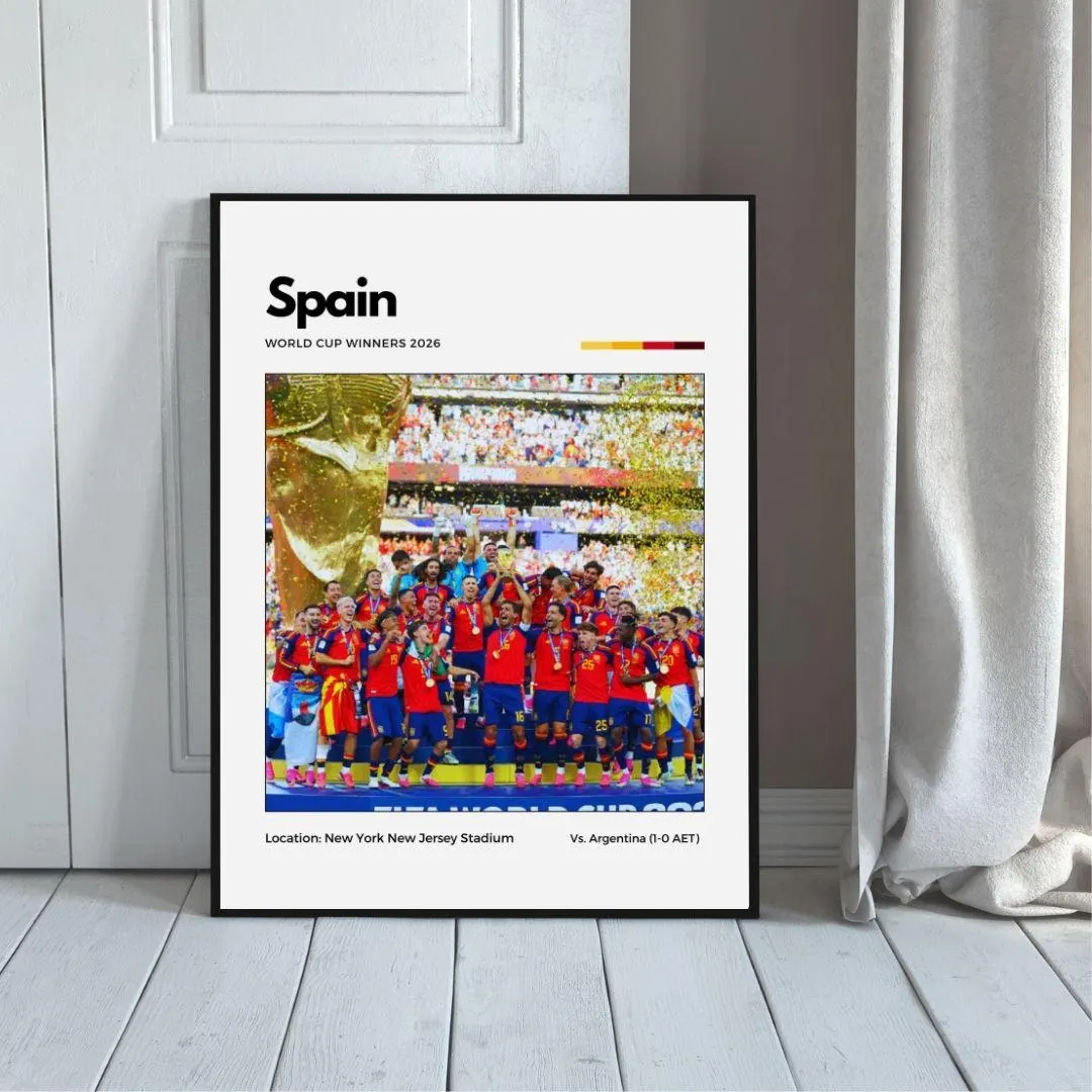 Spain 2026 World Cup Champions Poster | Soccer Wall Art thumbnail 5