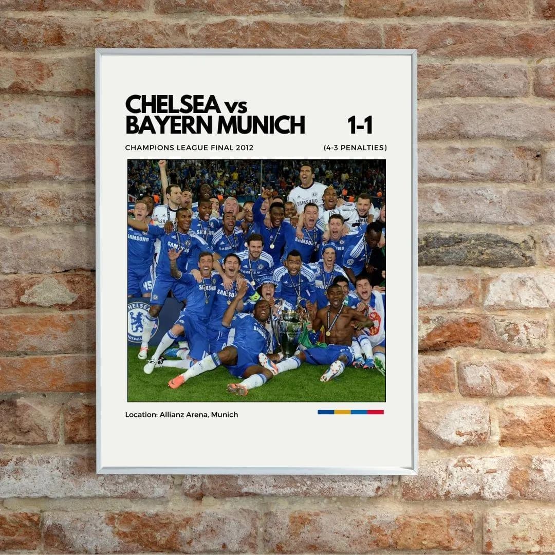 Chelsea vs Bayern Munich 2012 Champions League Final Poster thumbnail 2