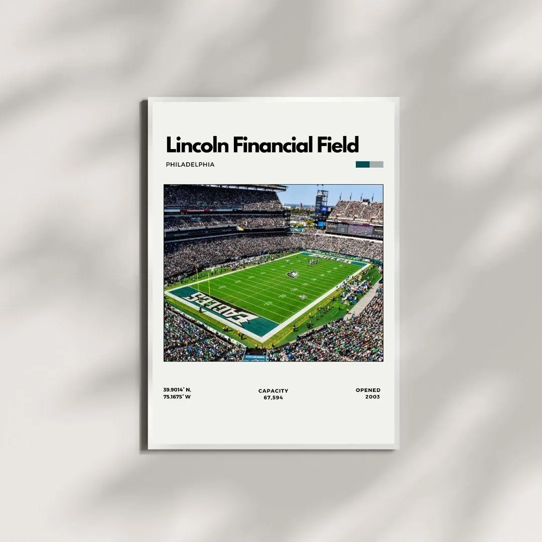 Lincoln Financial Field Poster | Philadelphia Eagles Stadium Print thumbnail 2