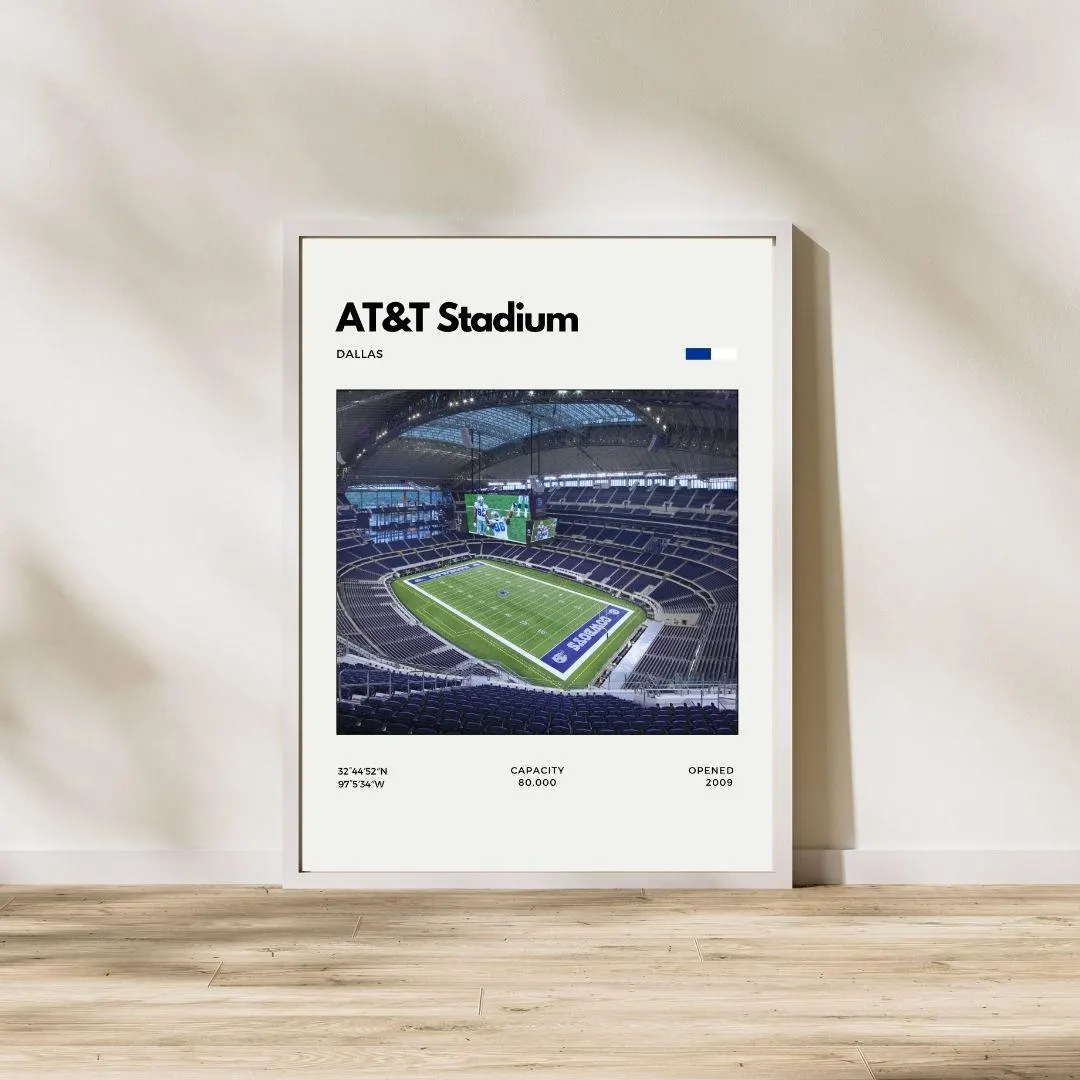 AT&T Stadium Poster | Dallas Cowboys Browns Stadium Print thumbnail 2