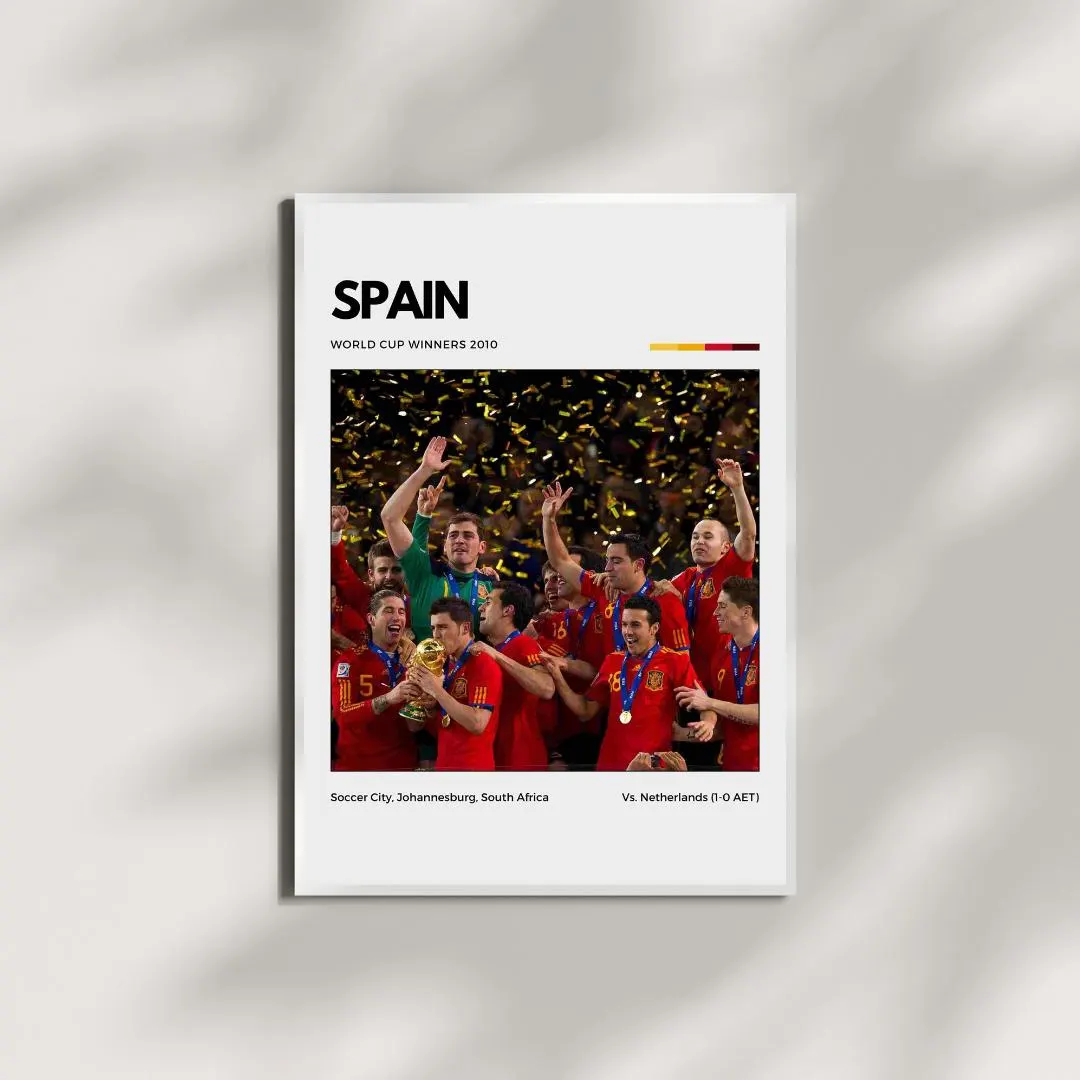 Spain 2010 World Cup Champions Poster | Soccer Wall Art thumbnail 3