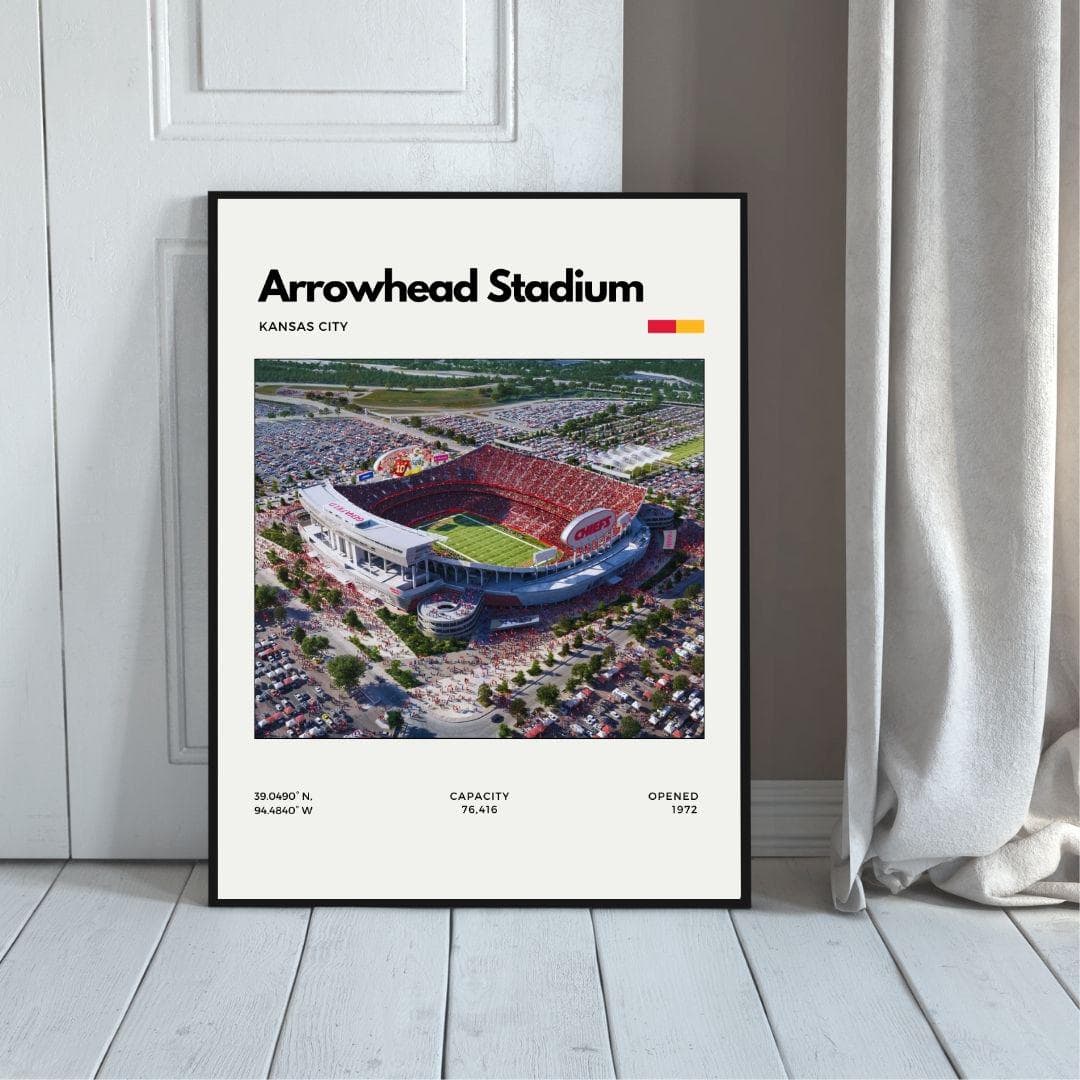 Arrowhead Stadium Poster | Kansas City Chiefs Stadium Print thumbnail 5