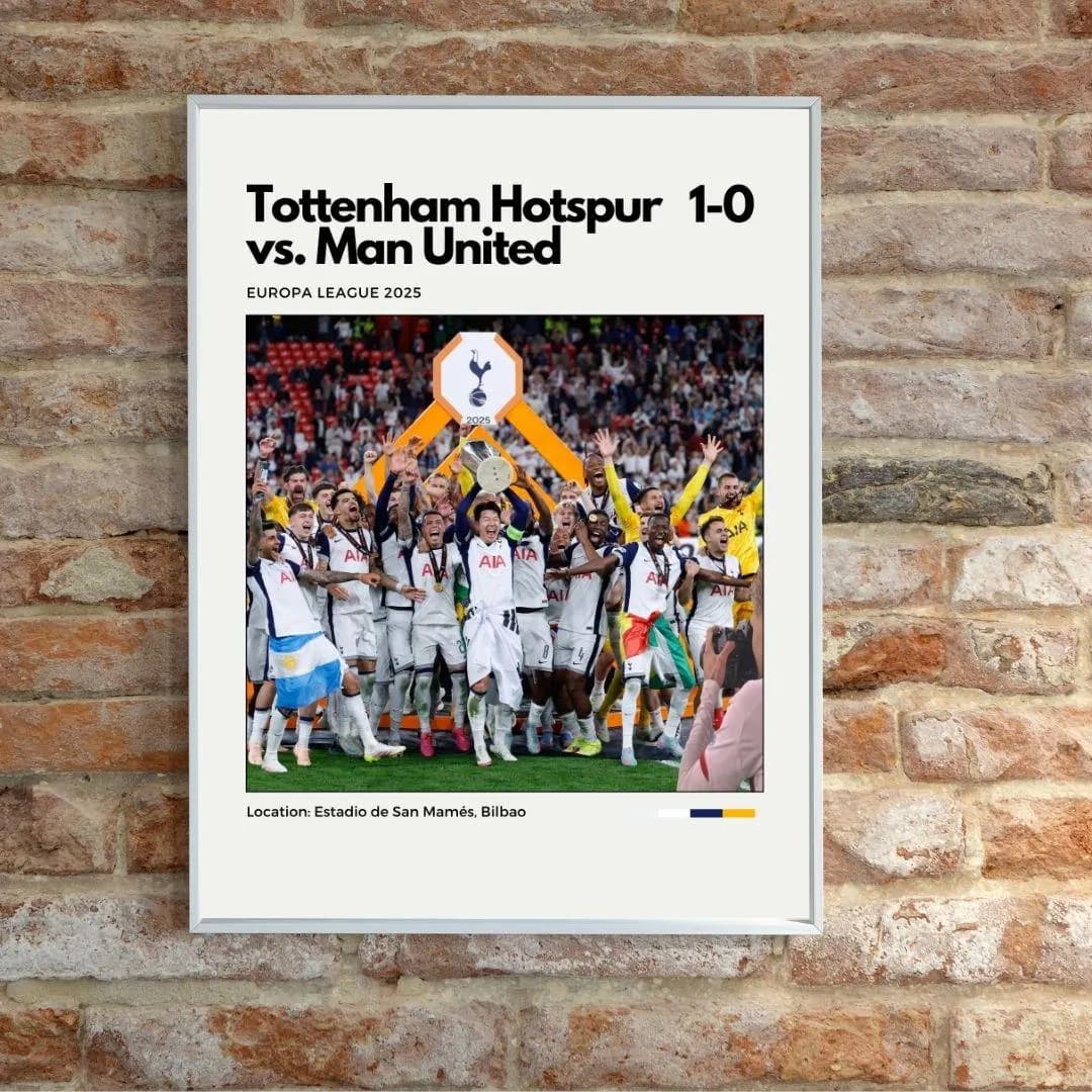 Tottenham Hotspur Europa League 2025 Poster | Football Champions Print thumbnail 2