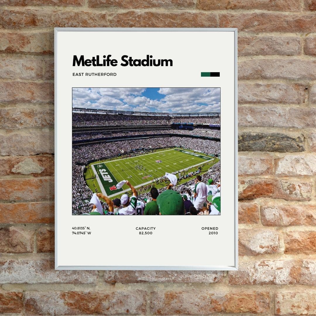 New York Jets MetLife Stadium Poster | NFL Football Print thumbnail 2