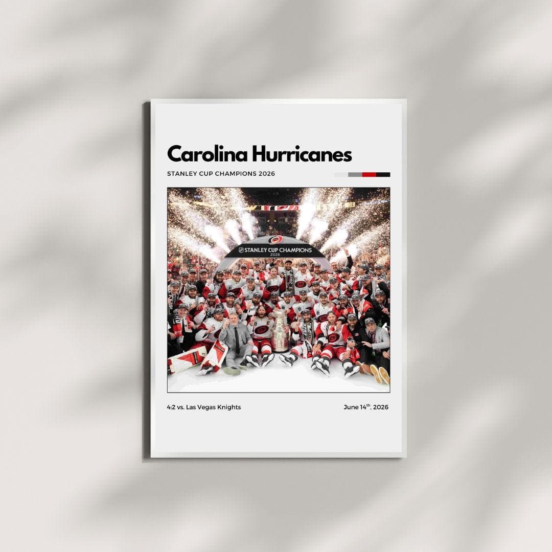 Carolina Hurricanes Stanley Cup Poster | 2026 Champions Wall Art | NHL Print thumbnail 4
