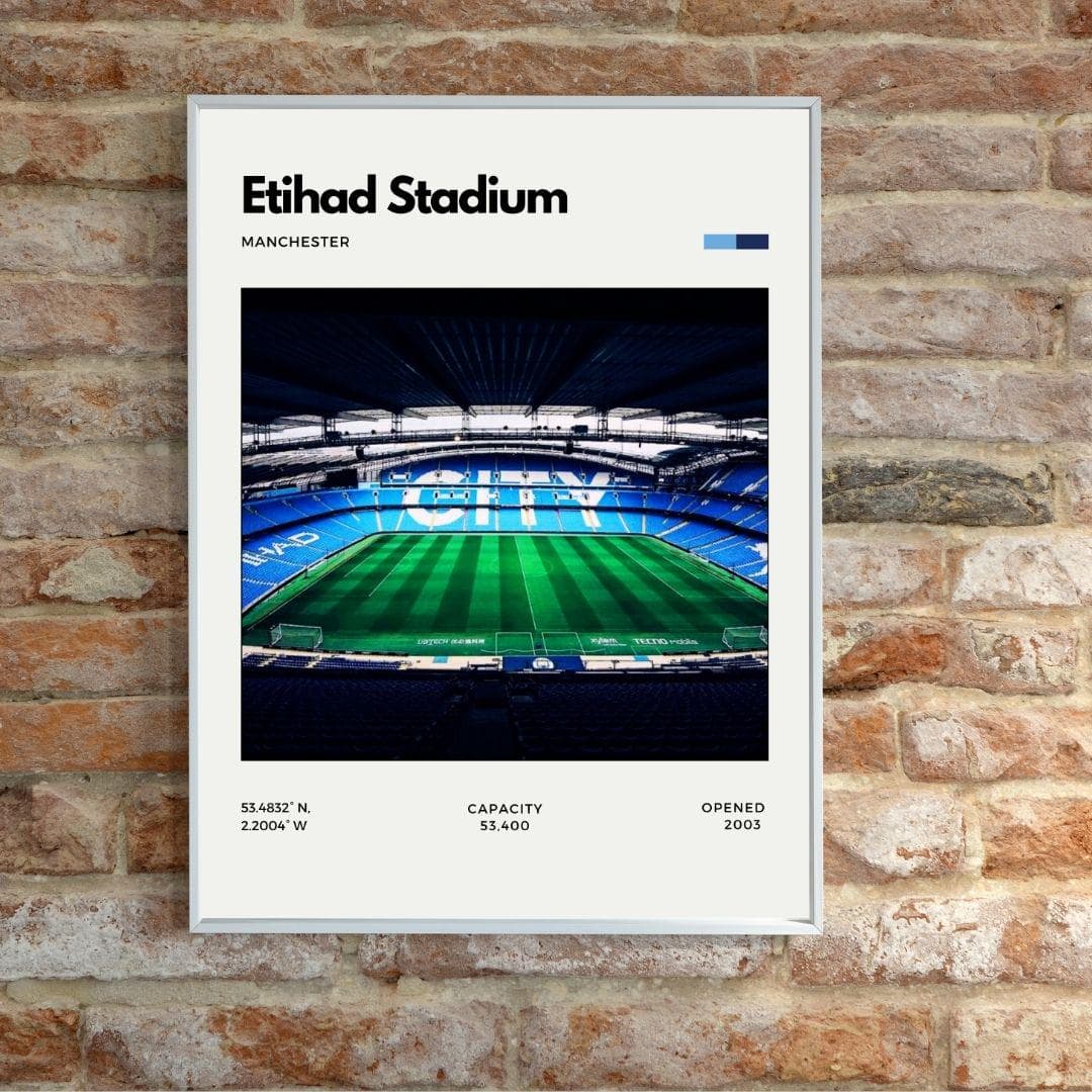 Etihad Stadium Poster | Manchester City Football Club Stadium Print thumbnail 2