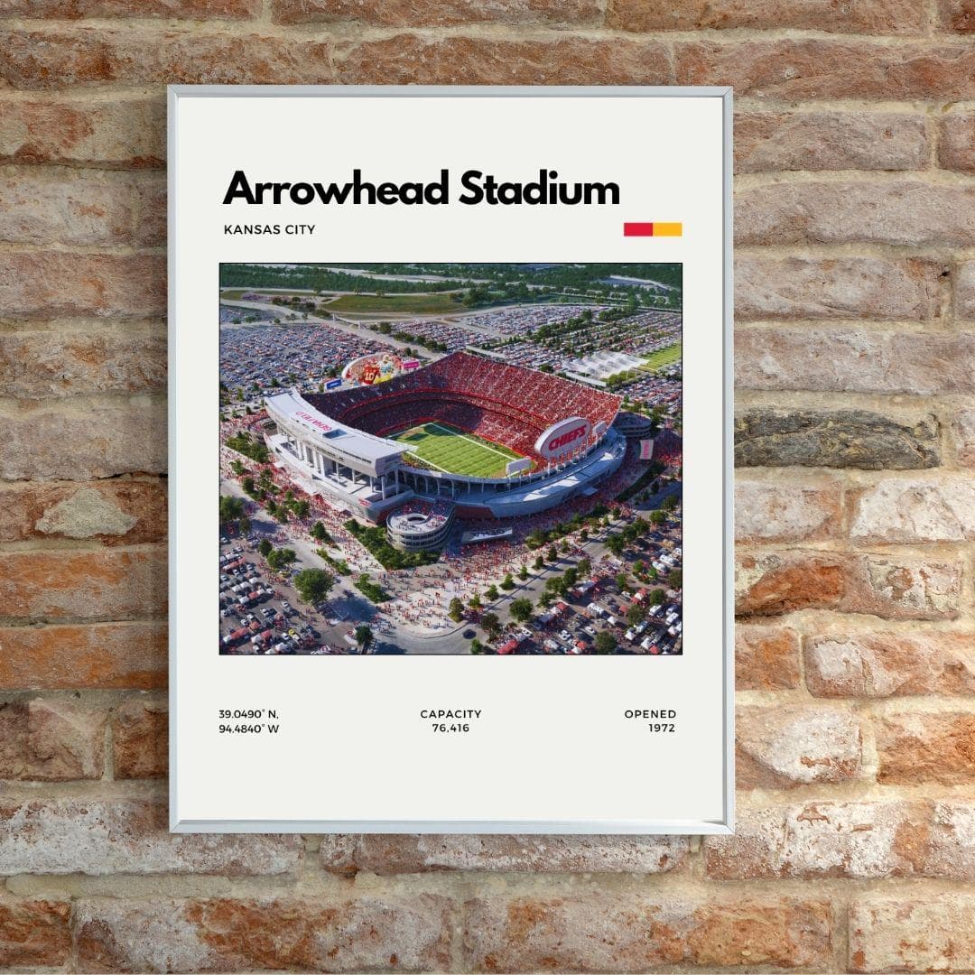 Arrowhead Stadium Poster | Kansas City Chiefs Stadium Print thumbnail 2