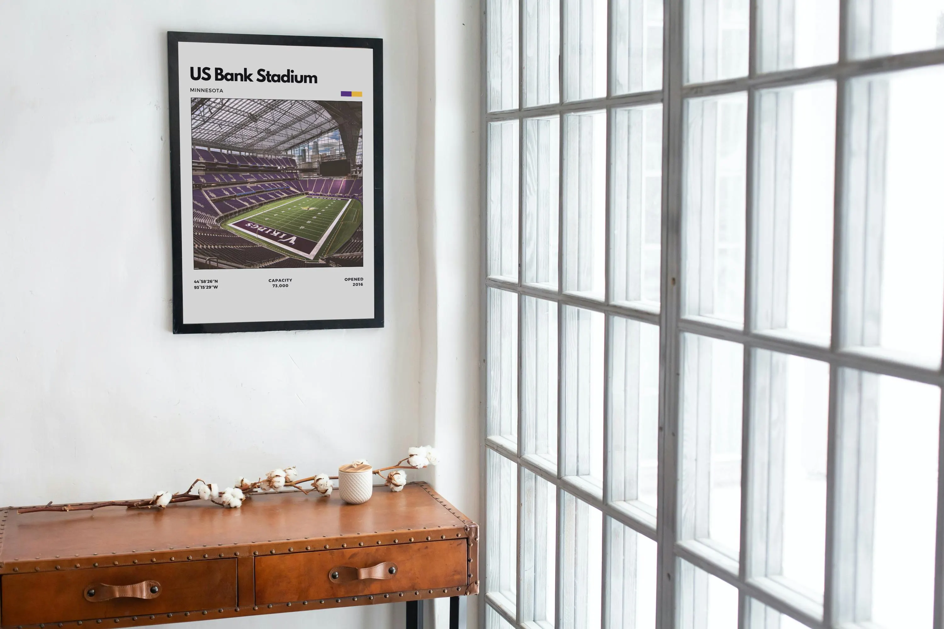 US Bank Stadium Poster | Minnesota Vikings Stadium Print thumbnail 5