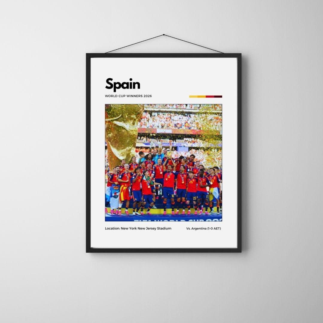 Spain 2026 World Cup Champions Poster | Soccer Wall Art thumbnail 3