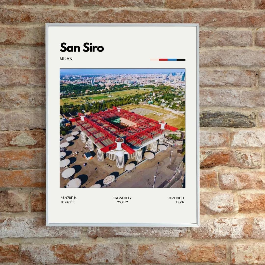 San Siro Stadium Poster | Inter Milan & AC Milan Football Print thumbnail 2