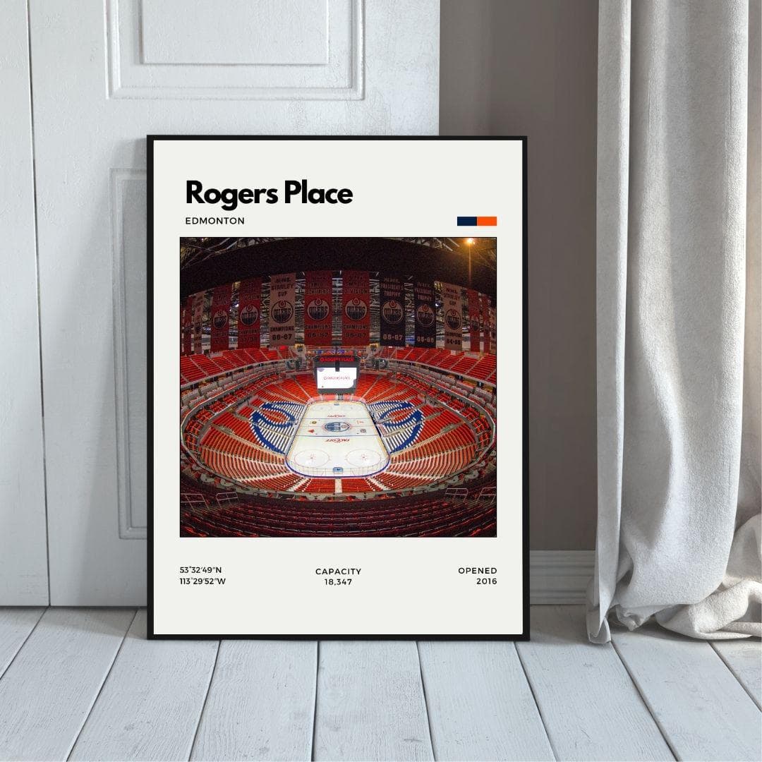 Rogers Place Poster | Edmonton Oilers Stadium Print | Hockey Arena thumbnail 5