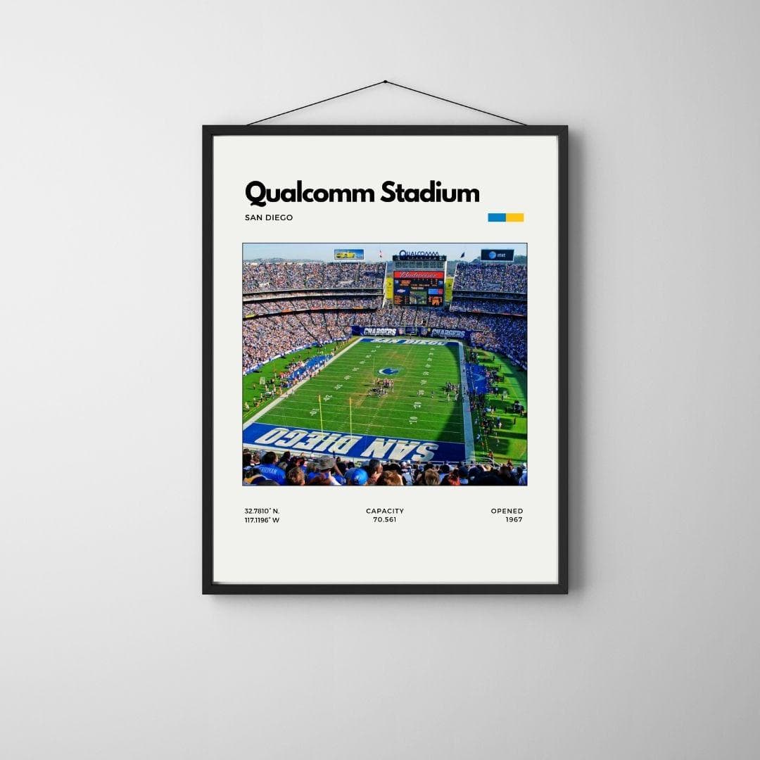 Qualcomm Stadium Poster | San Diego Chargers Stadium Print thumbnail 3