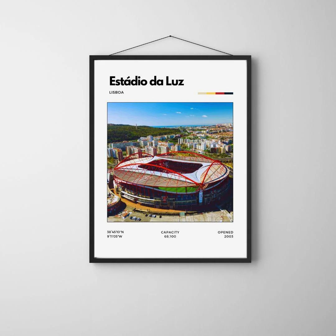 Estádio da Luz Poster | Benfica Stadium Print | Lisbon Football Wall Art thumbnail 3