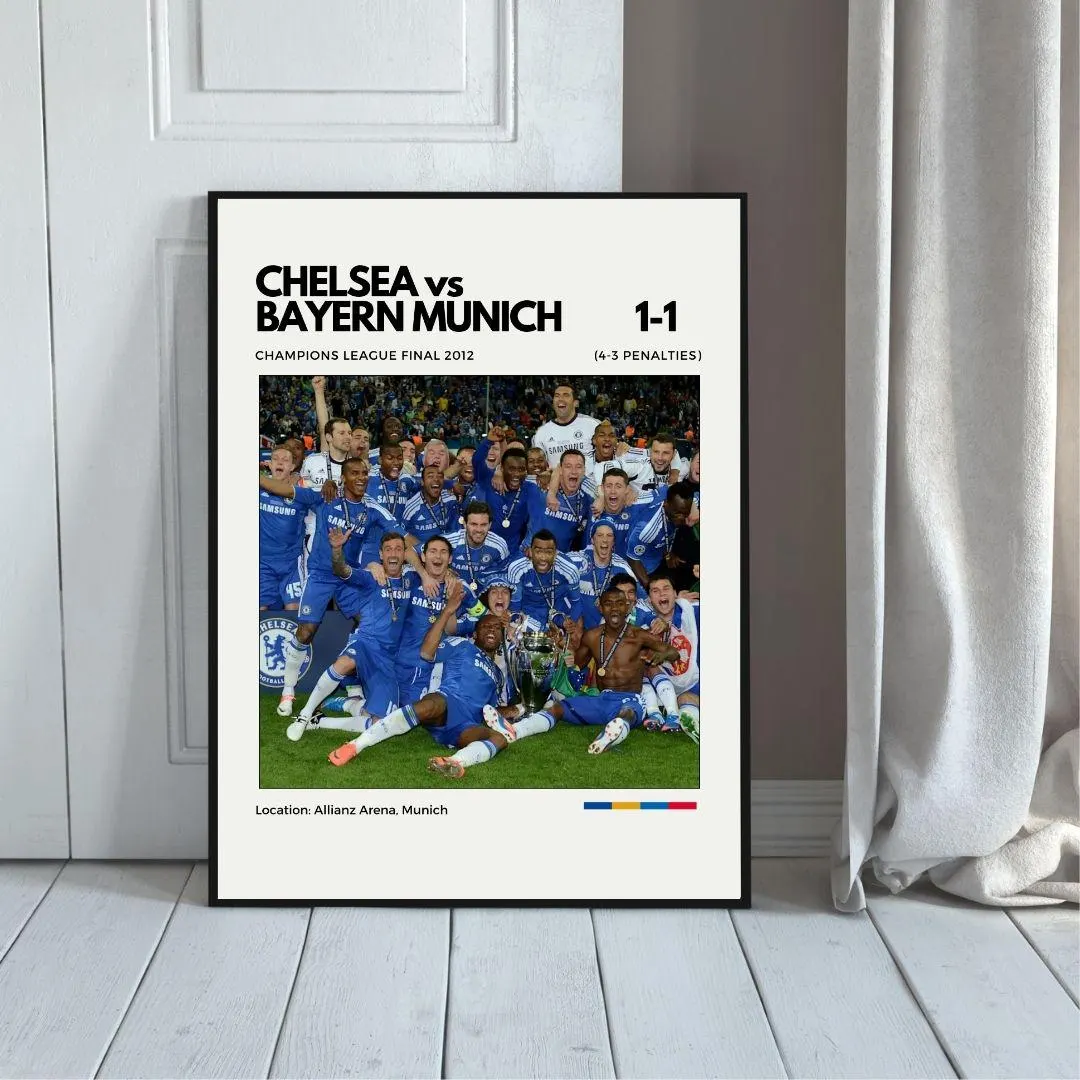 Chelsea vs Bayern Munich 2012 Champions League Final Poster thumbnail 5