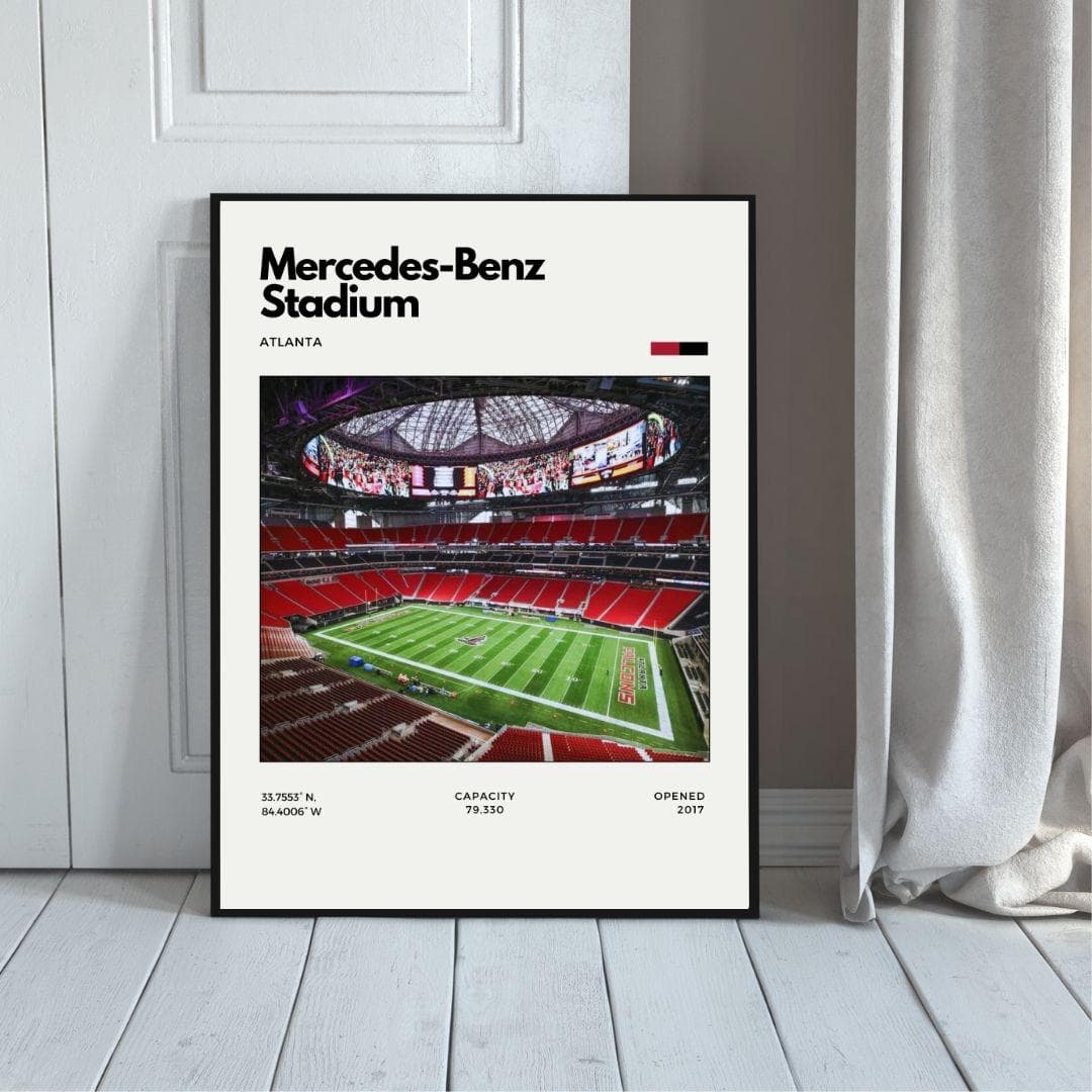Mercedes Benz Stadium Poster | Atlanta Falcons Stadium Print thumbnail 5