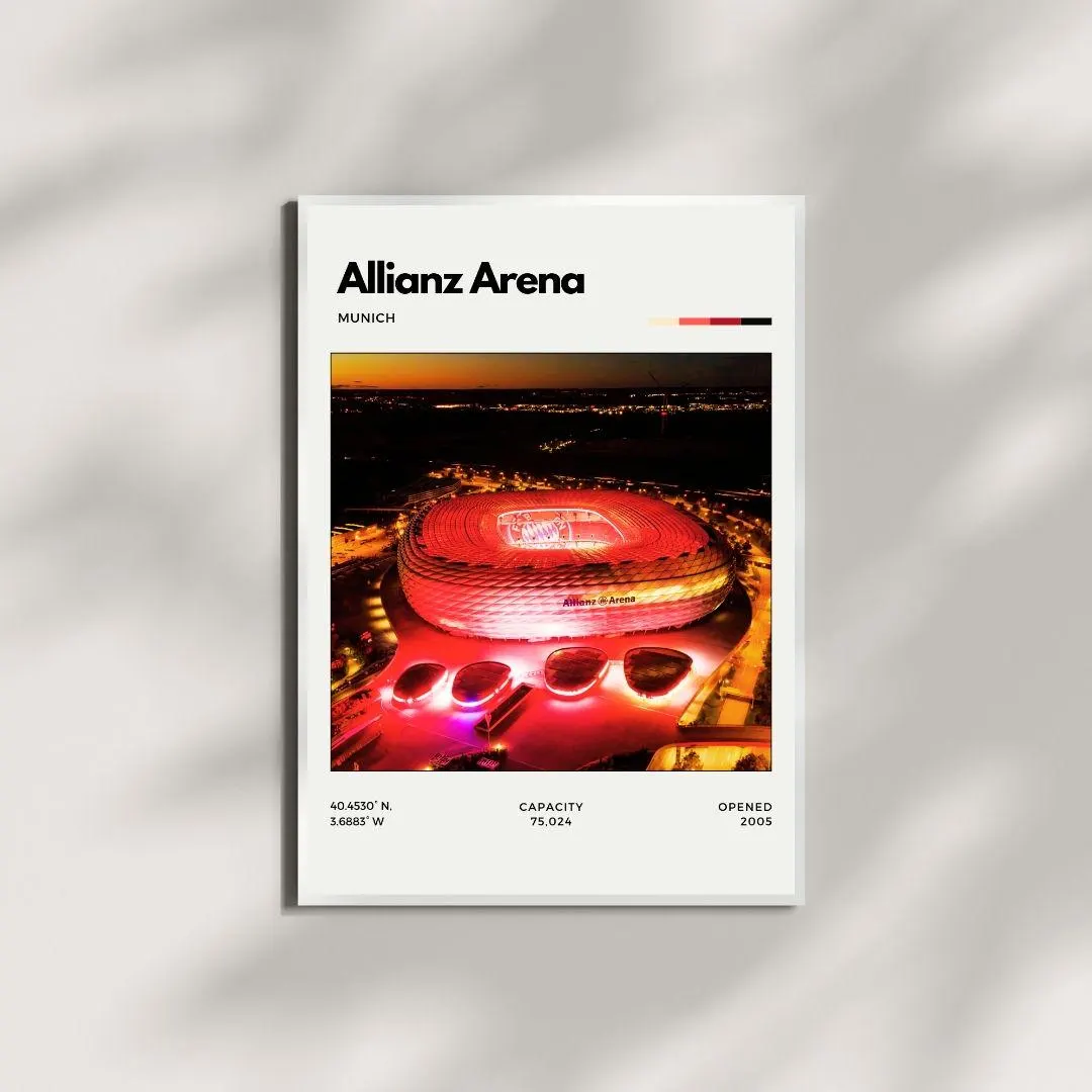Allianz Arena Poster | Bayern Munich Stadium Print thumbnail 4