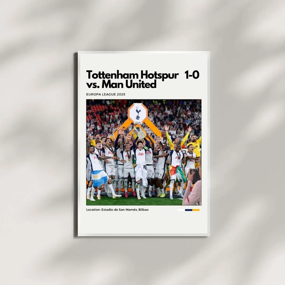 Tottenham Hotspur Europa League 2025 Poster | Football Champions Print thumbnail 3