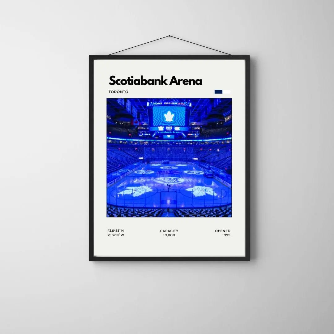 Scotiabank Arena Poster | Toronto Maple Leafs Stadium Hockey Art thumbnail 3