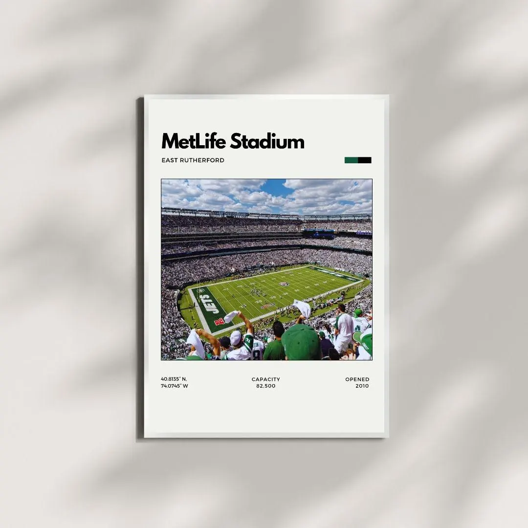 New York Jets MetLife Stadium Poster | NFL Football Print thumbnail 4