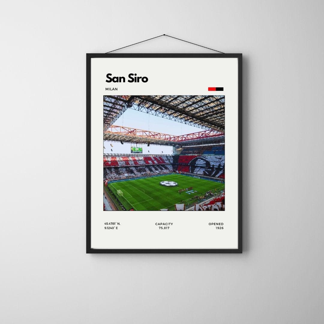 San Siro  Minimalist Stadium Poster | AC Milan Print thumbnail 3