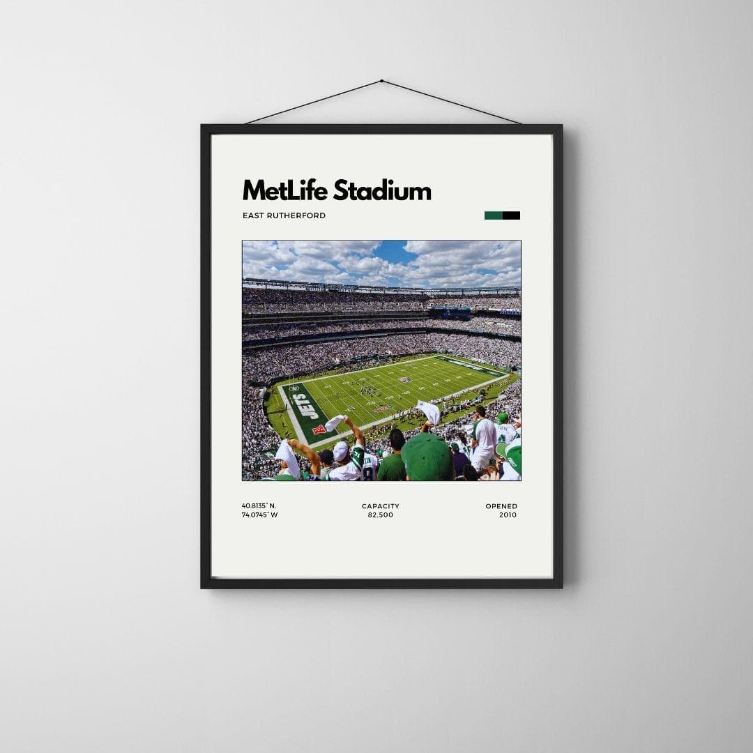 New York Jets MetLife Stadium Poster | NFL Football Print thumbnail 3