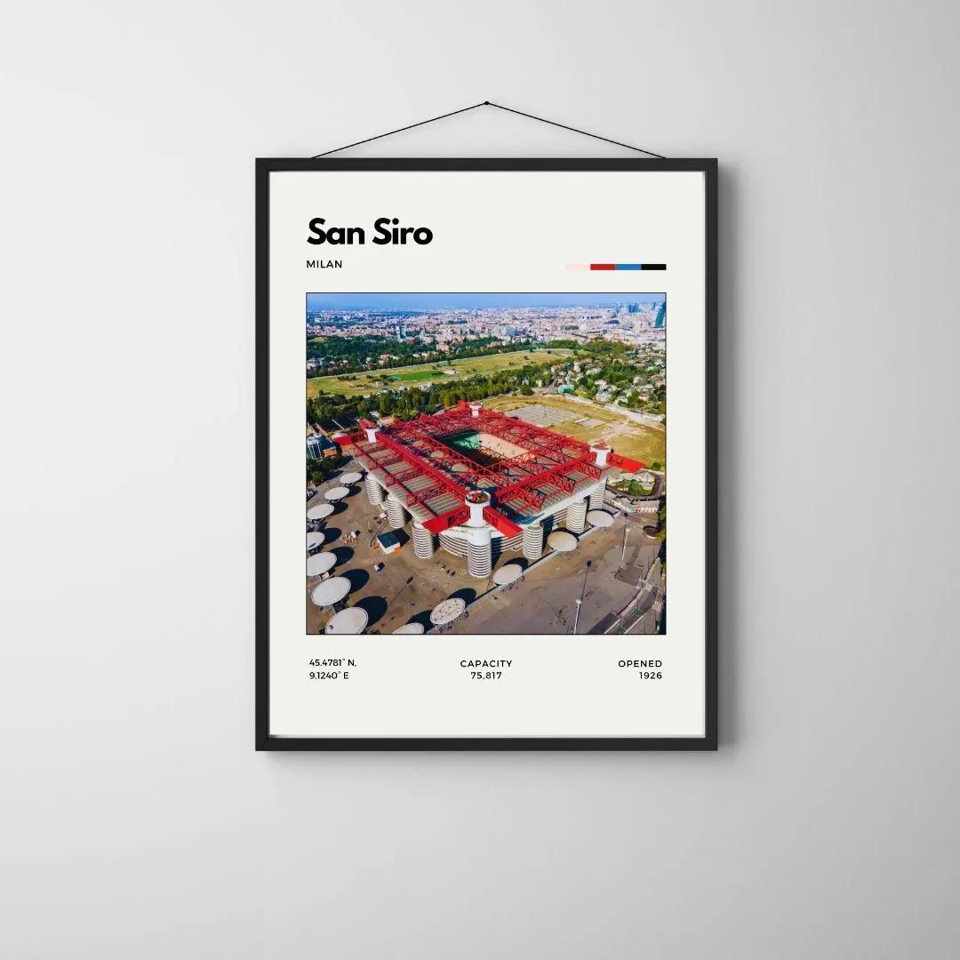 San Siro Stadium Poster | Inter Milan & AC Milan Football Print thumbnail 3