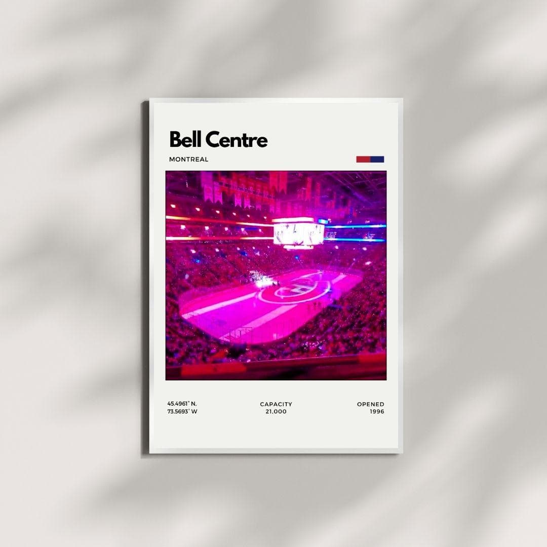 Bell Centre Montreal Poster | Montreal Canadiens Stadium Print | Hockey Arena thumbnail 4