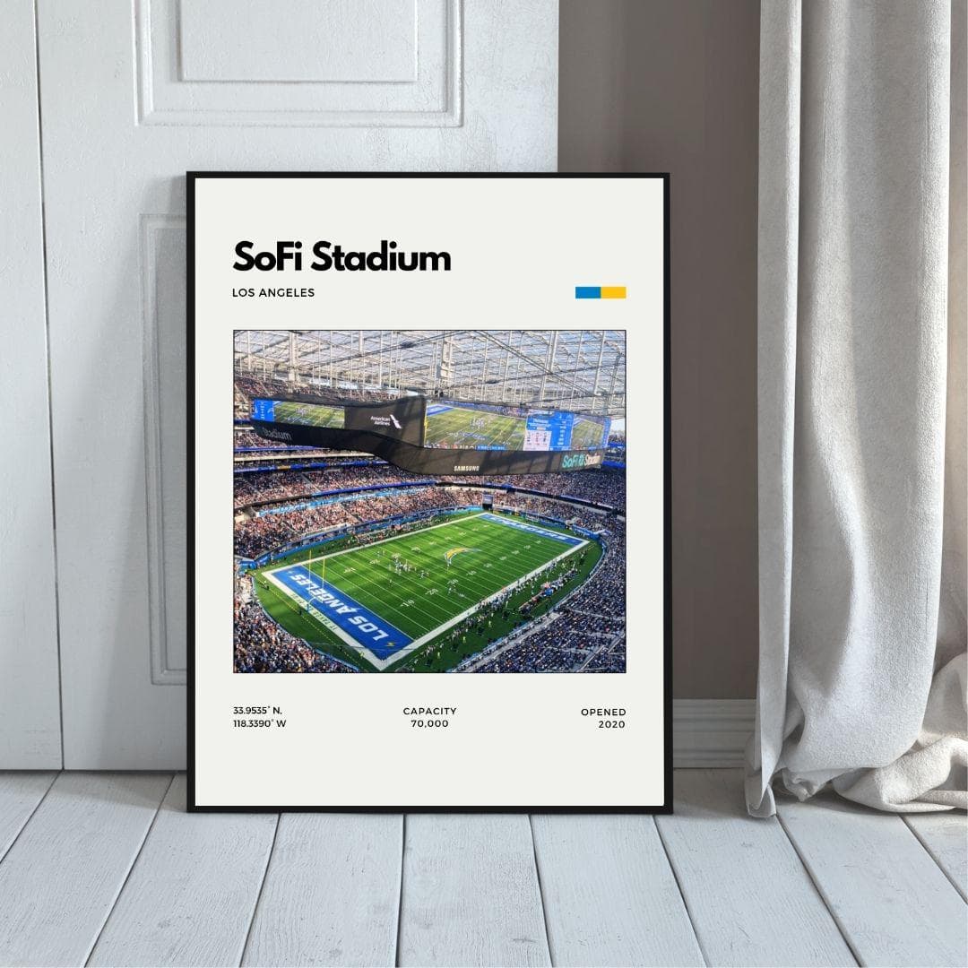 SoFi Stadium Chargers Poster | Los Angeles Stadium Print thumbnail 5