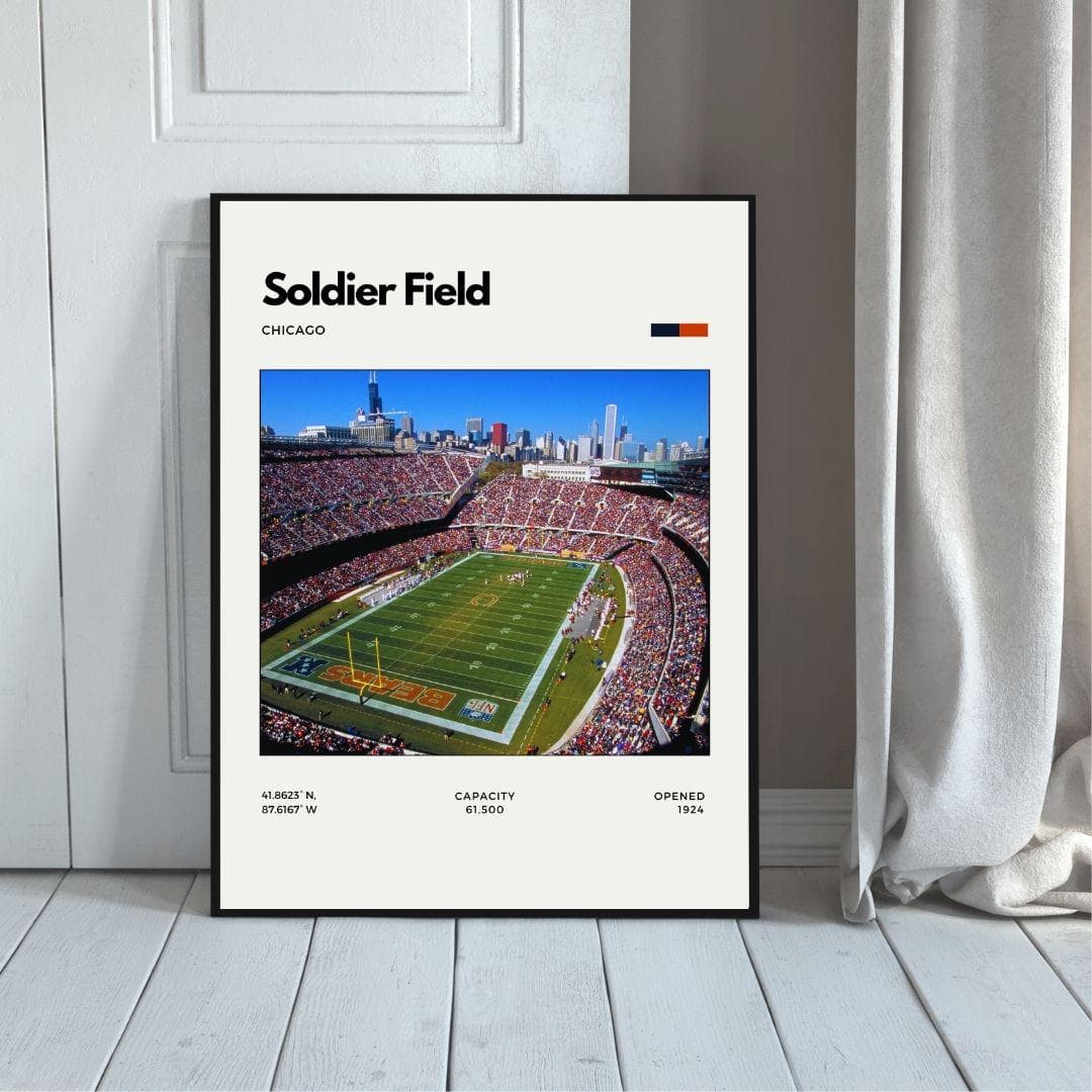 Soldier Field Chicago Poster | Chicago Bears Stadium Print thumbnail 5
