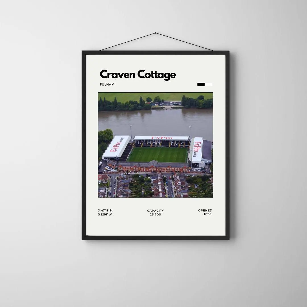 Craven Cottage Poster | Fulham Football Club Stadium Print thumbnail 3