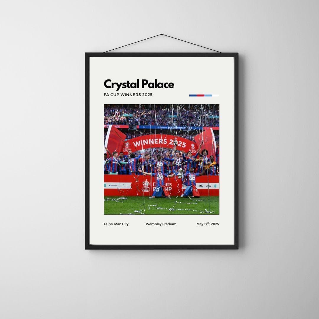 Crystal Palace FA Cup Winners 2025 Poster | Minimalist Football Celebration Print thumbnail 3