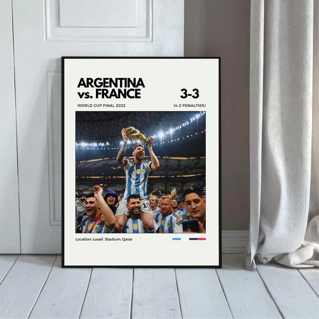 Argentina vs France 2022 World Cup Final Poster | Messi World Champions Print thumbnail 5