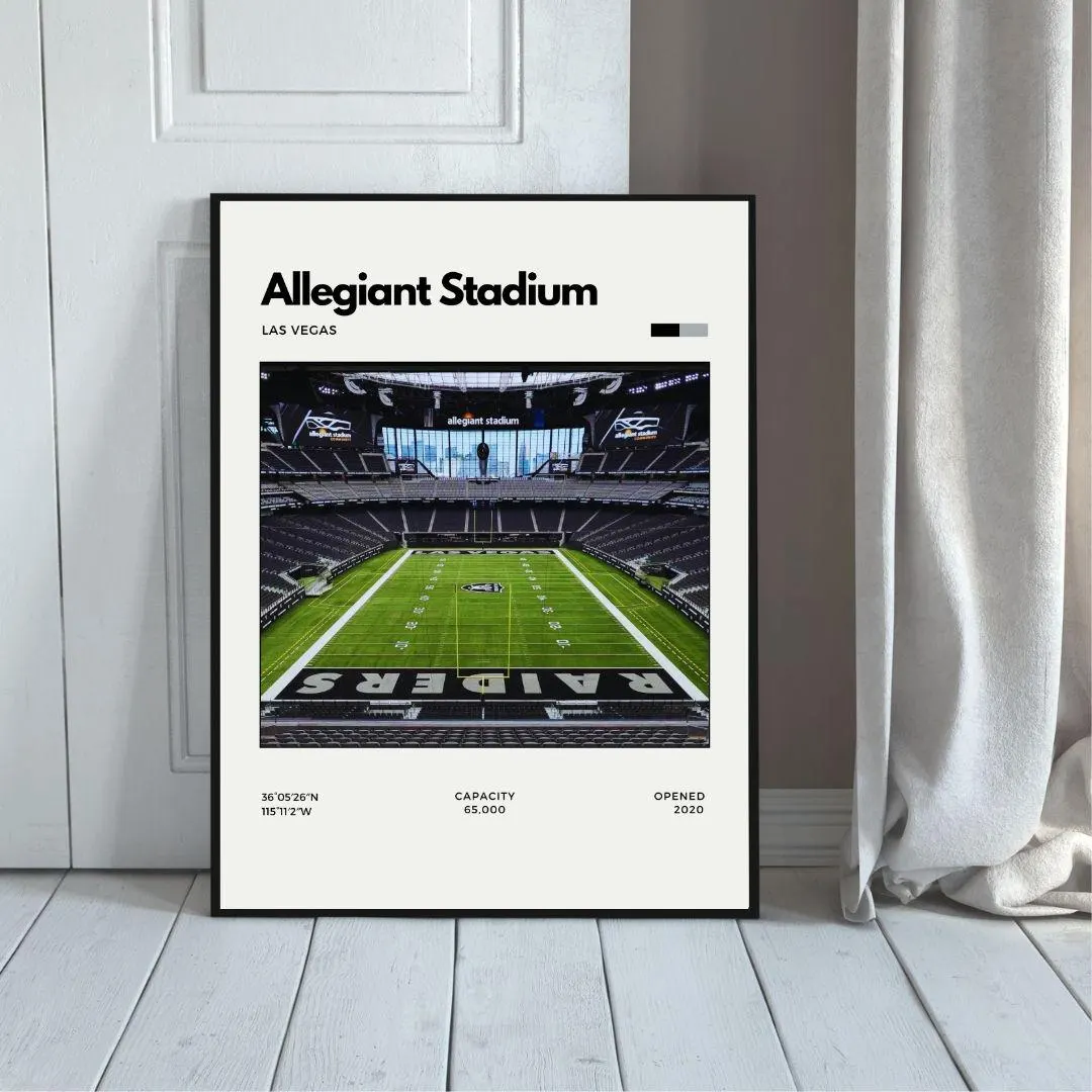 Allegiant Stadium Poster | Las Vegas Raiders Stadium Print thumbnail 5