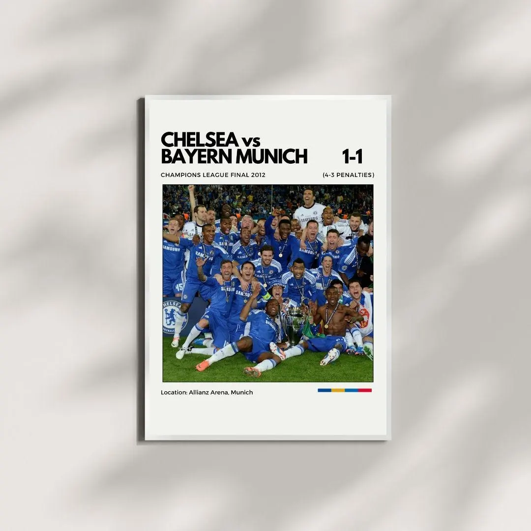 Chelsea vs Bayern Munich 2012 Champions League Final Poster thumbnail 4