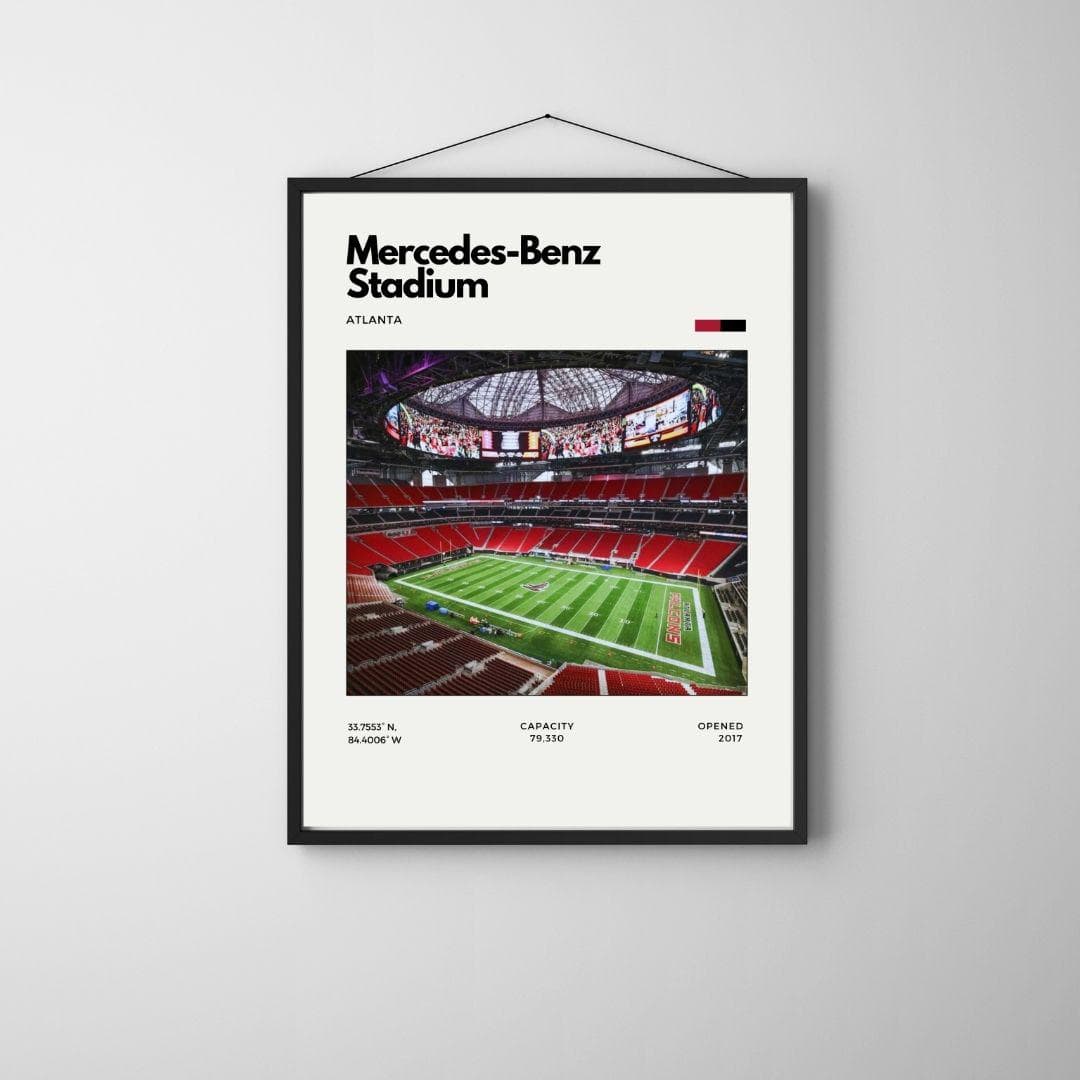 Mercedes Benz Stadium Poster | Atlanta Falcons Stadium Print thumbnail 4