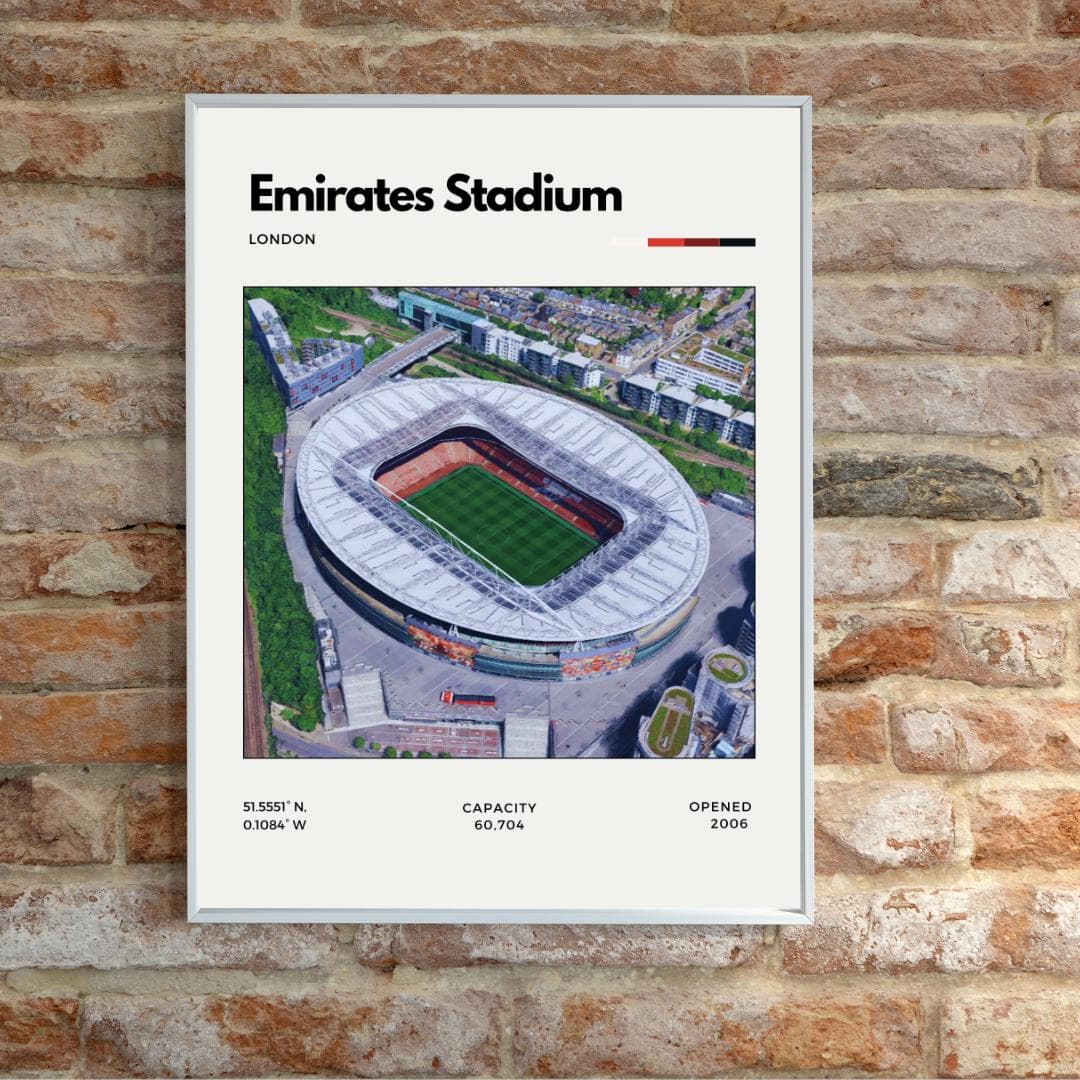 Emirates Stadium Poster | Arsenal FC Wall Art | London Football Decor | Minimalist Soccer Print thumbnail 2