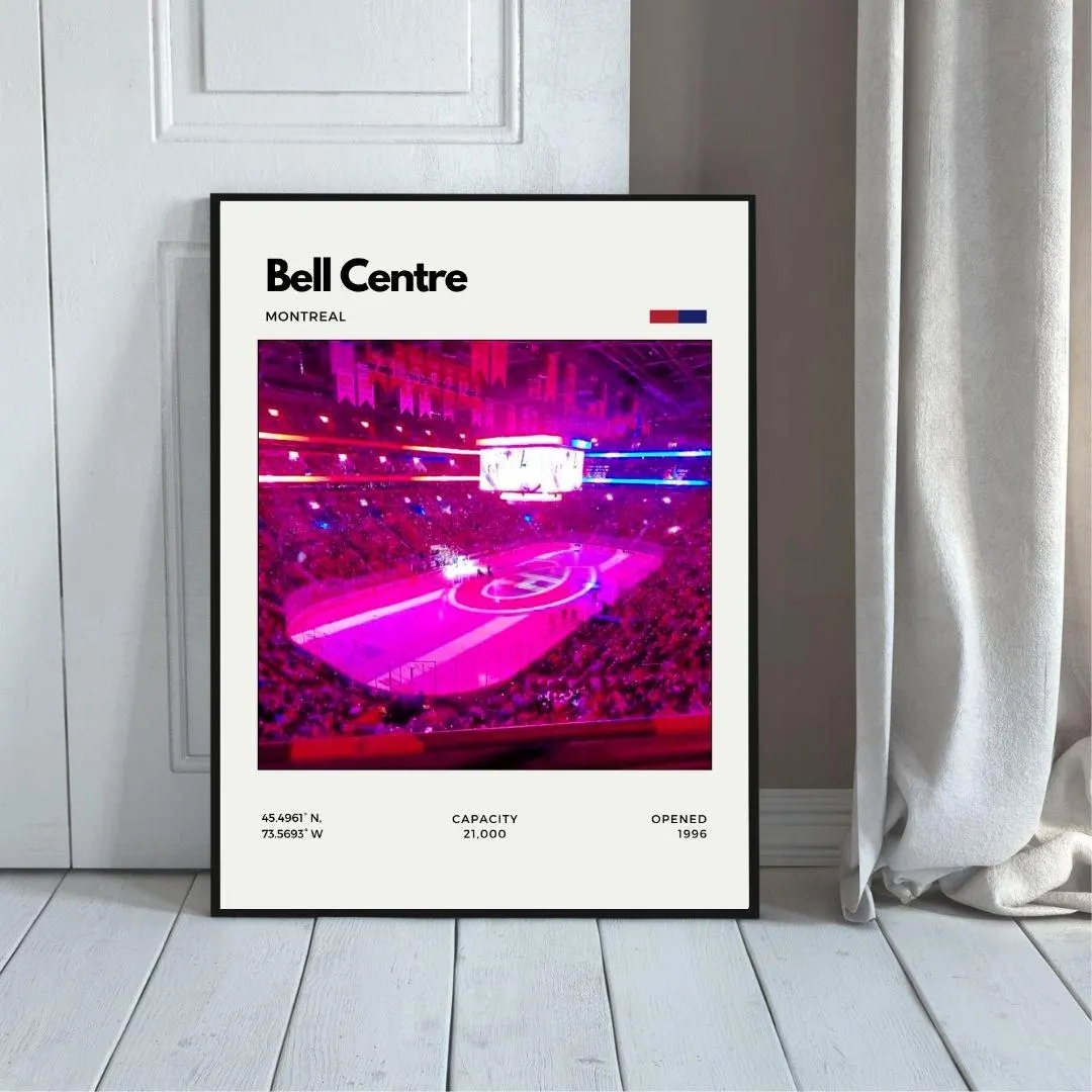 Bell Centre Montreal Poster | Montreal Canadiens Stadium Print | Hockey Arena thumbnail 5