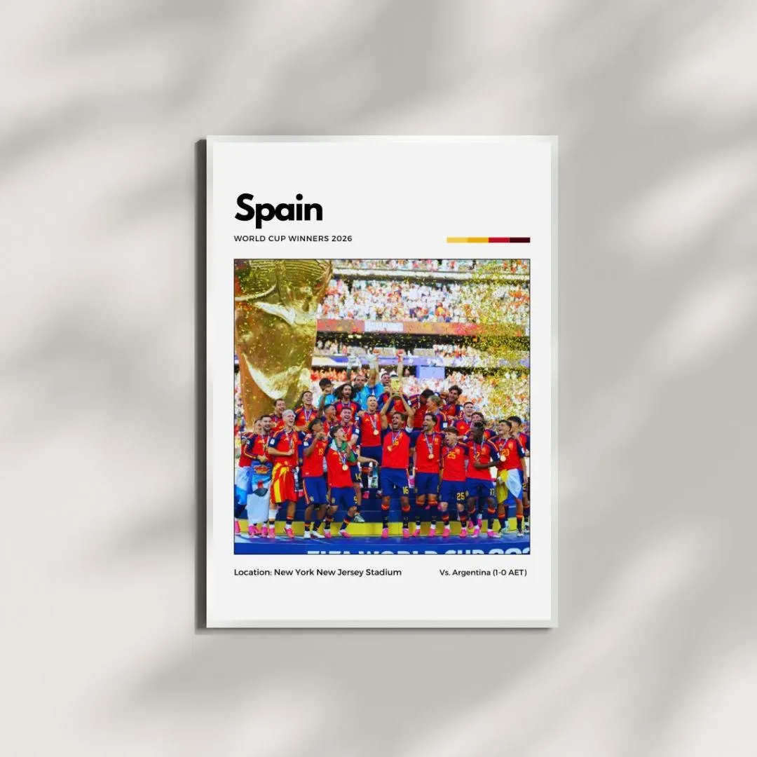 Spain 2026 World Cup Champions Poster | Soccer Wall Art thumbnail 4