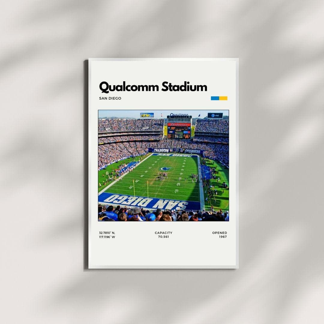 Qualcomm Stadium Poster | San Diego Chargers Stadium Print thumbnail 4