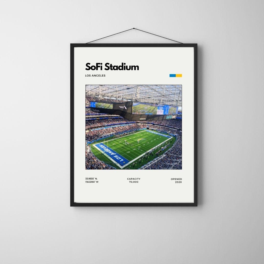 SoFi Stadium Chargers Poster | Los Angeles Stadium Print thumbnail 3