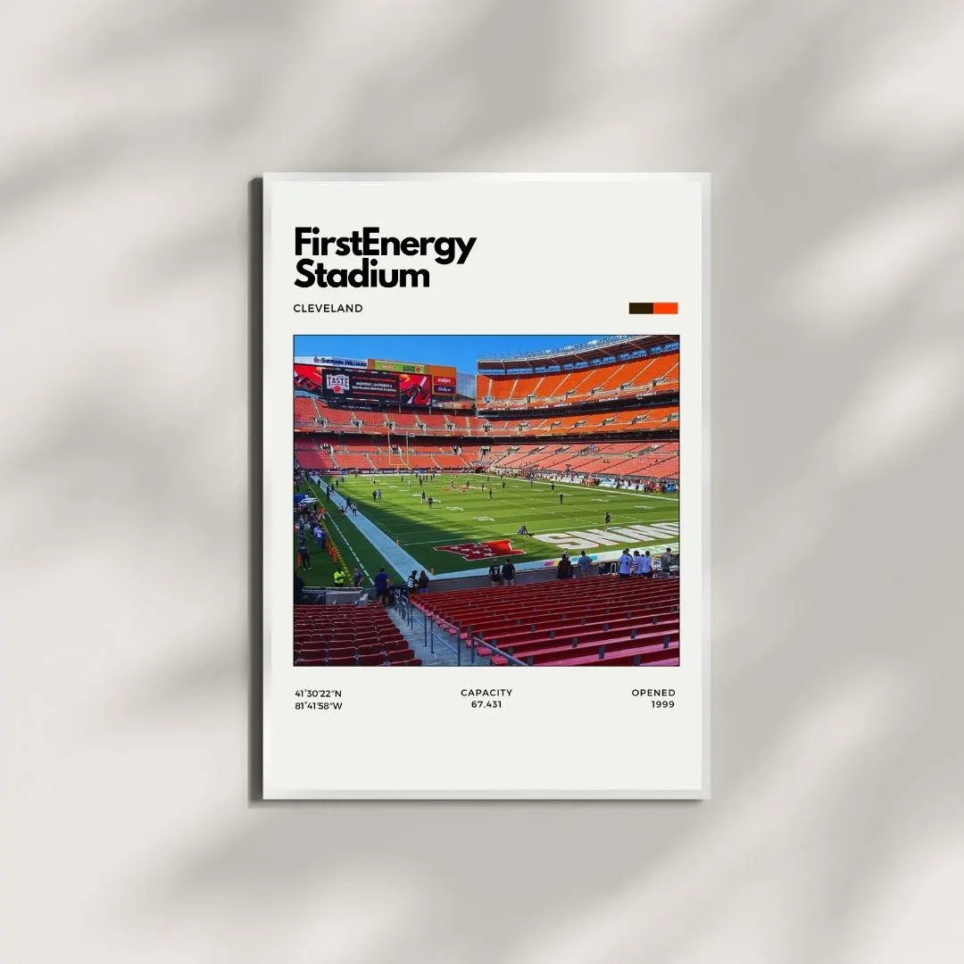 FirstEnergy Stadium Poster | Cleveland Browns Stadium NFL Print thumbnail 3
