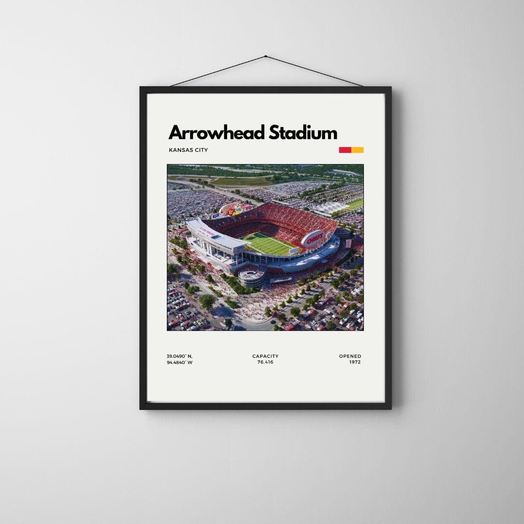 Arrowhead Stadium Poster | Kansas City Chiefs Stadium Print thumbnail 3