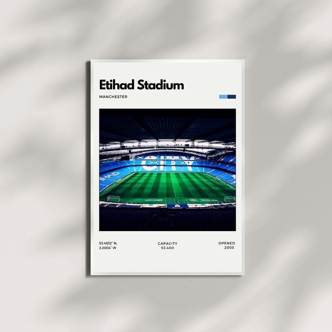 Etihad Stadium Poster | Manchester City Football Club Stadium Print thumbnail 4