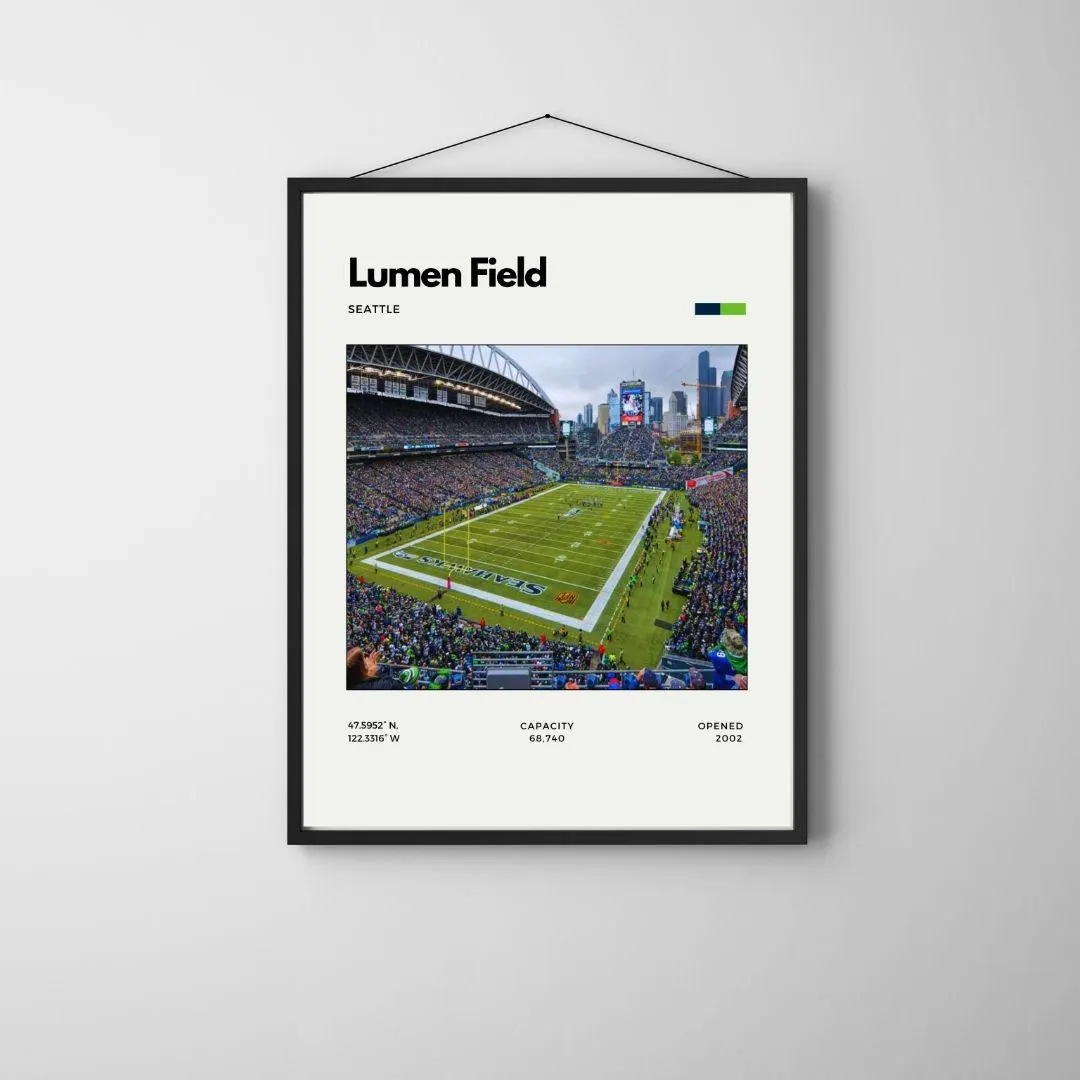 Lumen Field Stadium Poster | Seattle Seahawks Wall Art | NFL Football Decor thumbnail 3