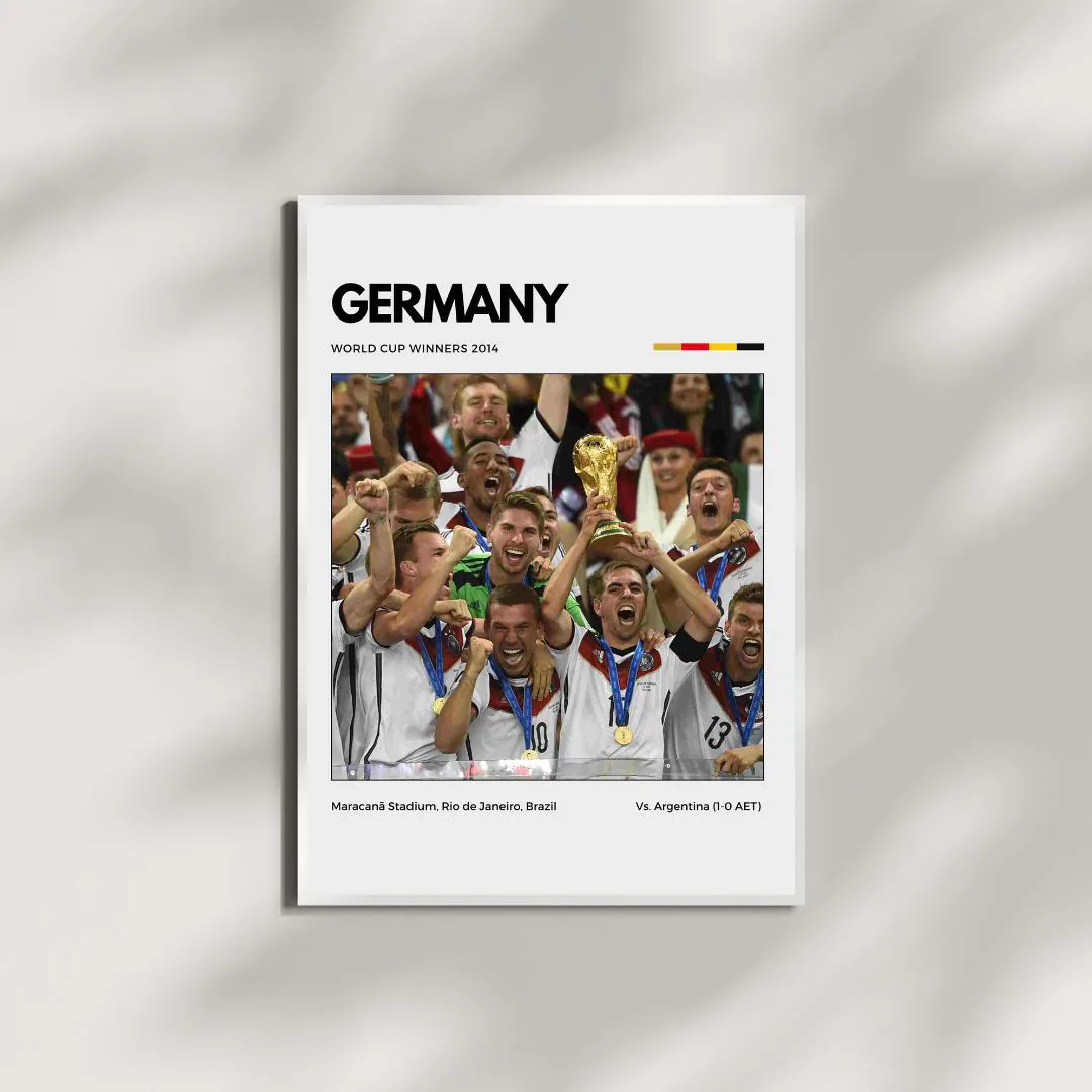 Germany 2014 World Cup Champions Poster | Soccer Wall Art thumbnail 5